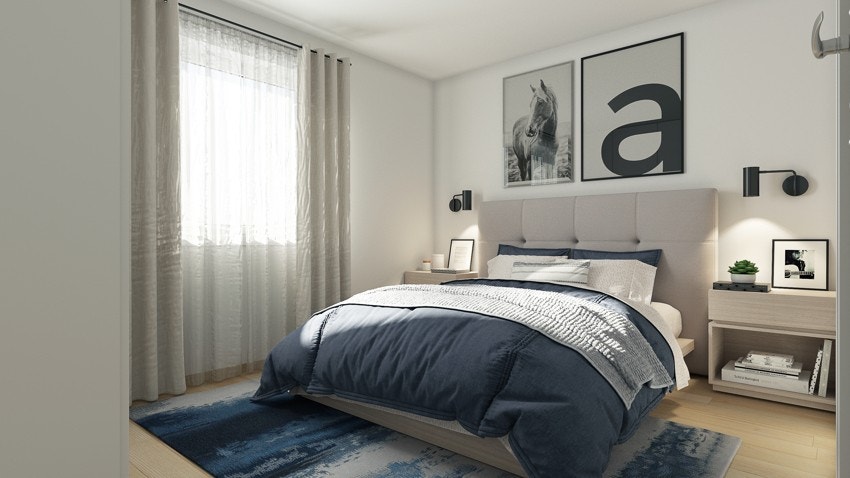 De største boligene A1 og A2 inneholder 3 soverom, mens de minste B1 og B2 får 2 soverom Galleribilde