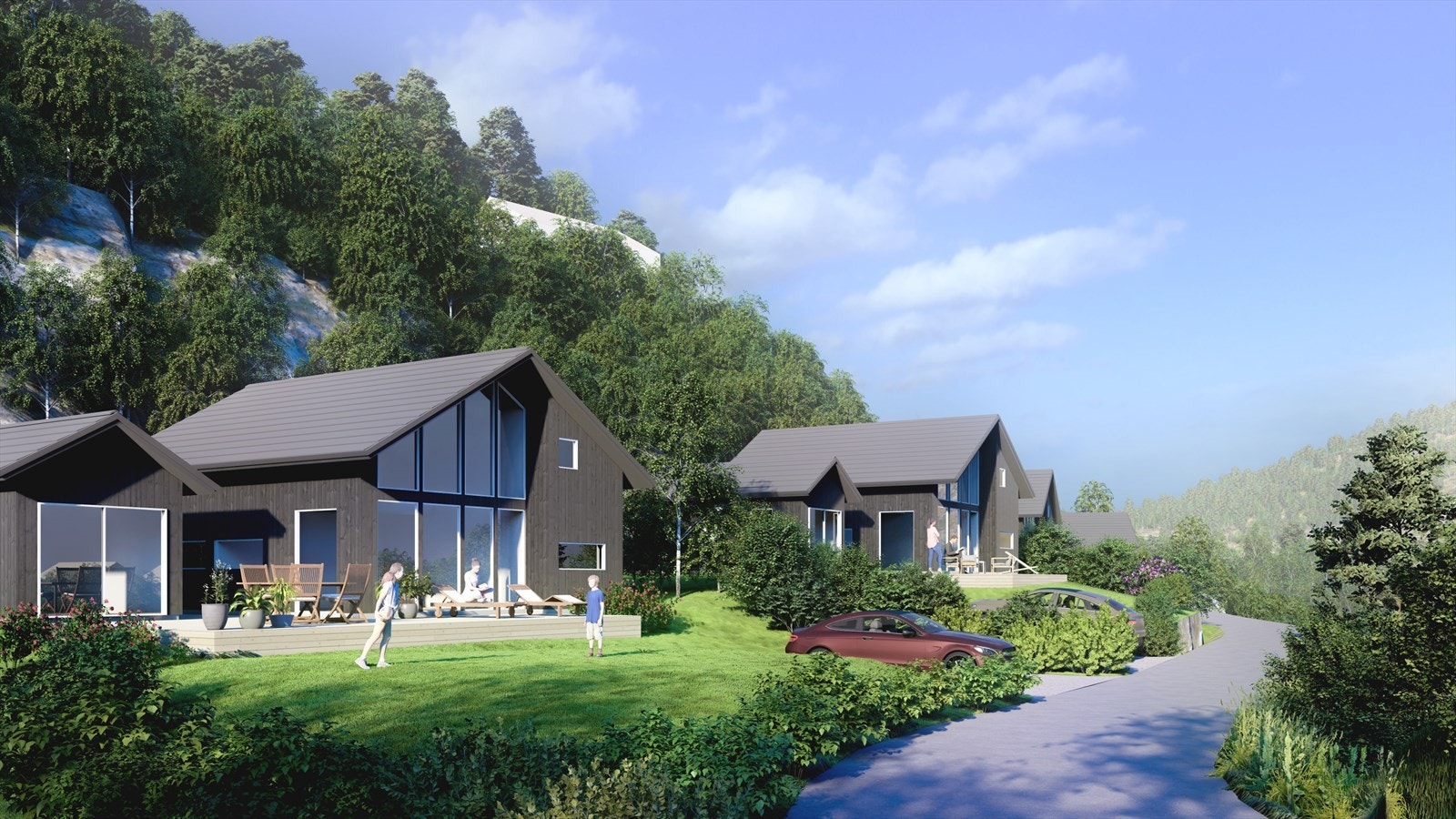 Illustrasjon - Stor frikjøp tomt til hver hytte! Galleribilde