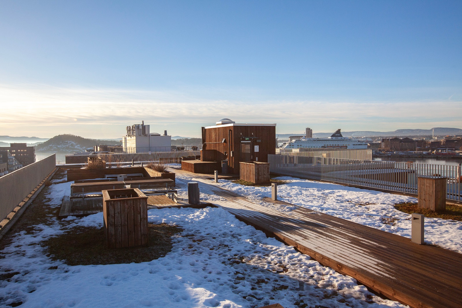 Felles takterrasse med flott utsikt Galleribilde