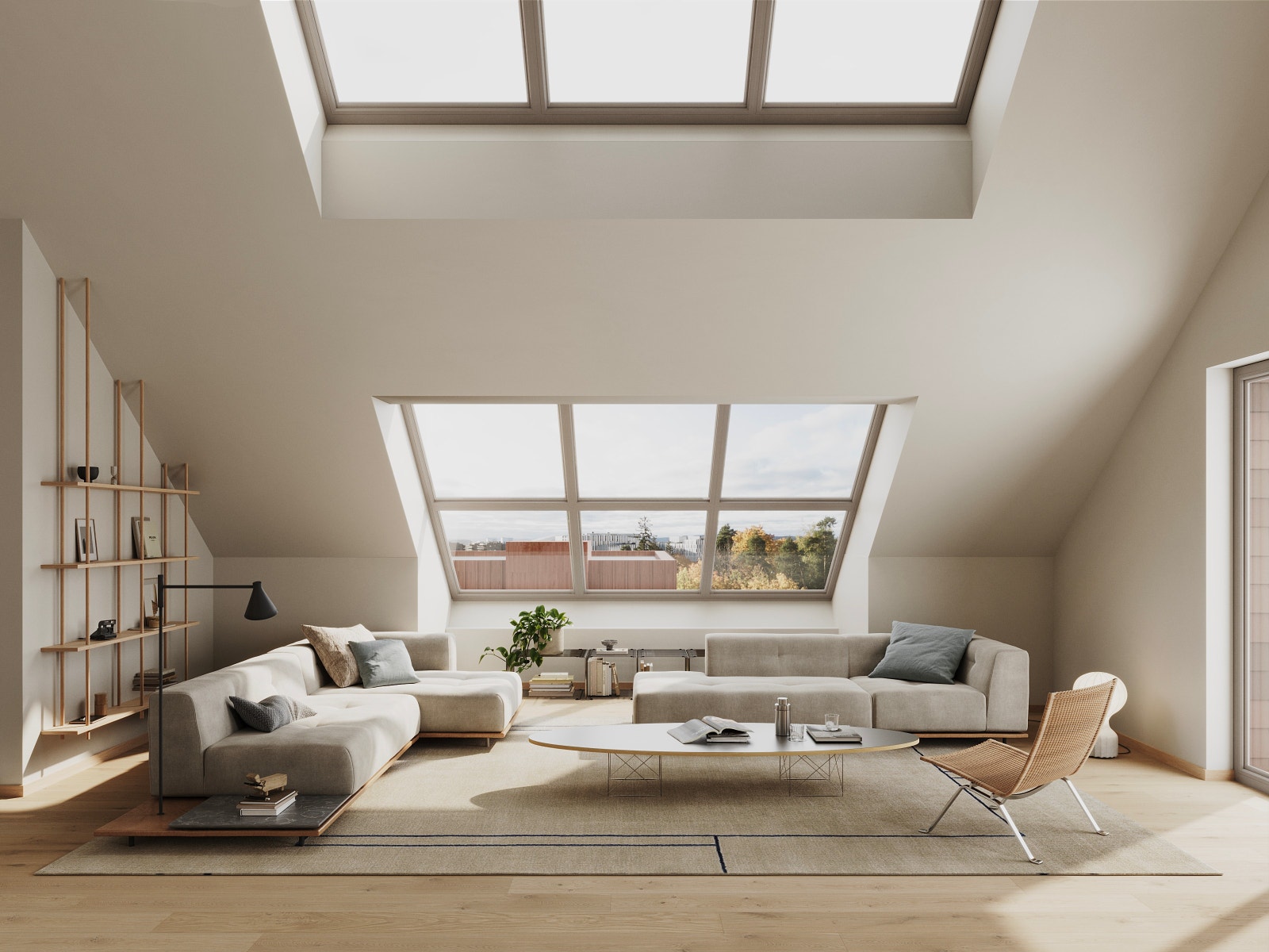 Leilighetene har store vindusflater som slipper inn rikelig med naturlig lys. Dette er en illustrasjon, og avvik kan forekomme. Galleribilde