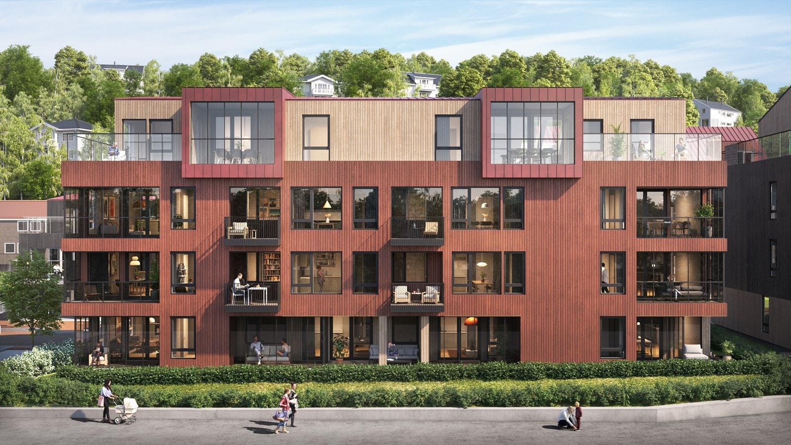 I prosjektet varierer størrelsen på boligene fra 46 kvm til 138 kvm. Galleribilde