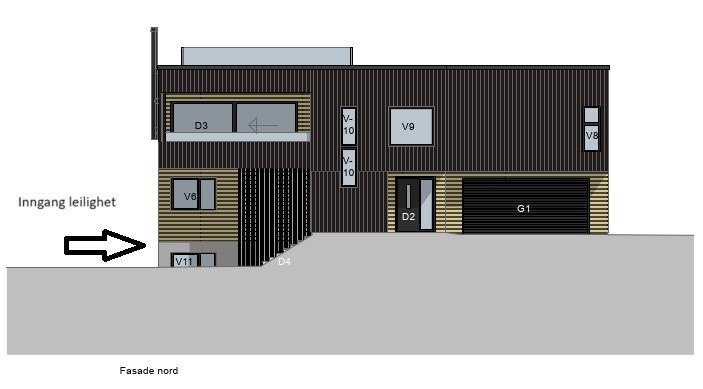 Egen inngang til utleiedelen Galleribilde