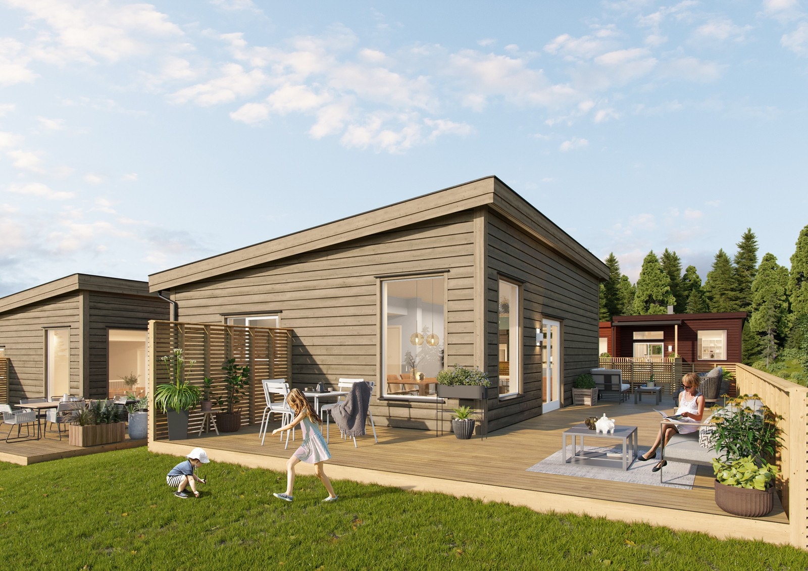 Illustrasjon: Hus 3 - Enebolig i kjede (utsolgt) Galleribilde