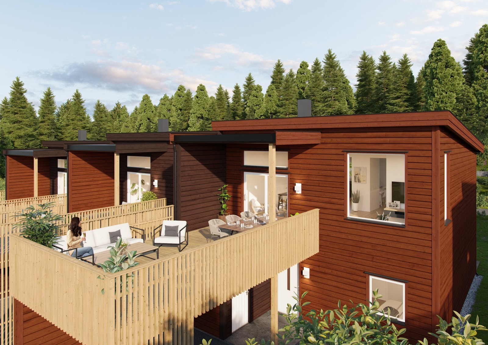 Illustrasjon: Rekkehus - hus 4 Galleribilde