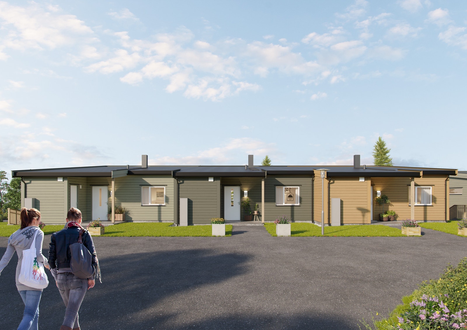 Illustrasjon hus 2 - inngang Galleribilde