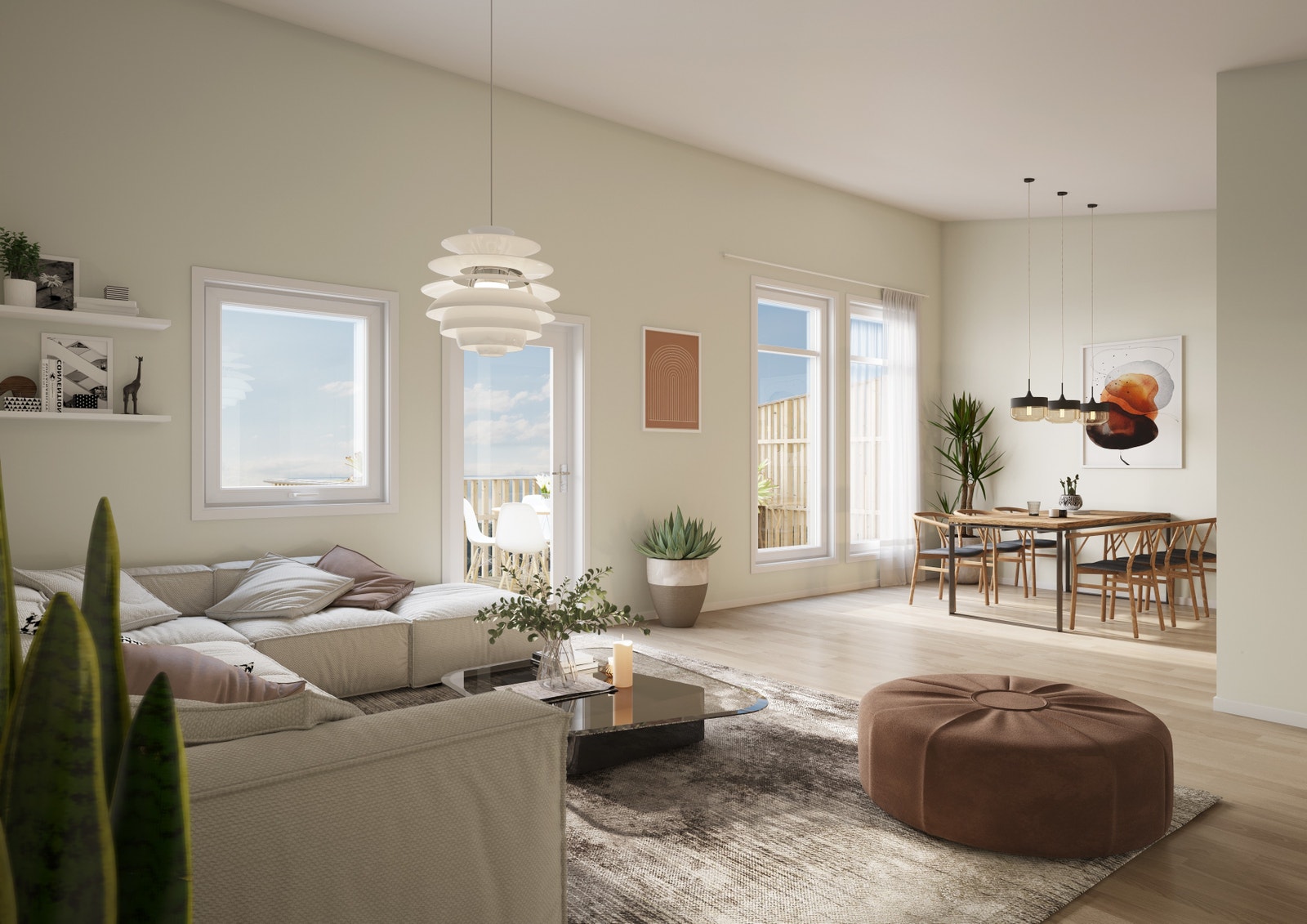 Illustrasjon: Rekkehus hus 1 og 2 - Lyst og delikat! Galleribilde