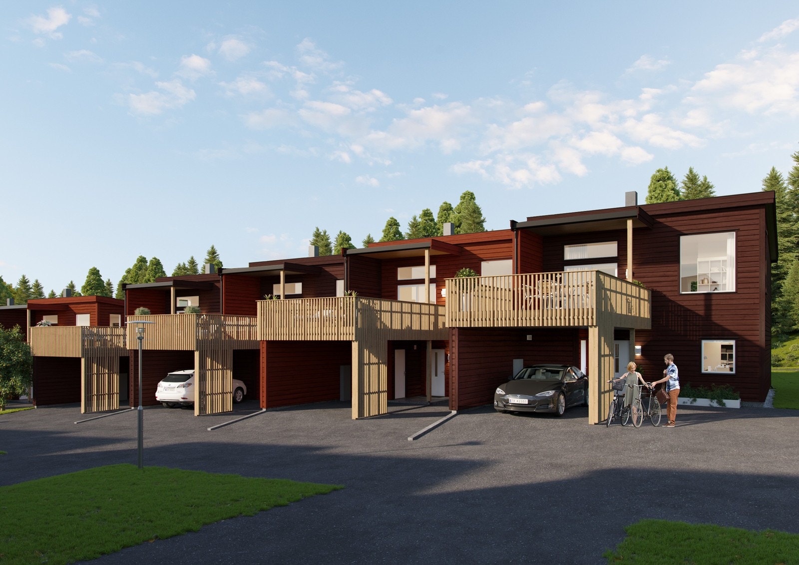 Illustrasjon: Rekkehus - hus 5 Galleribilde