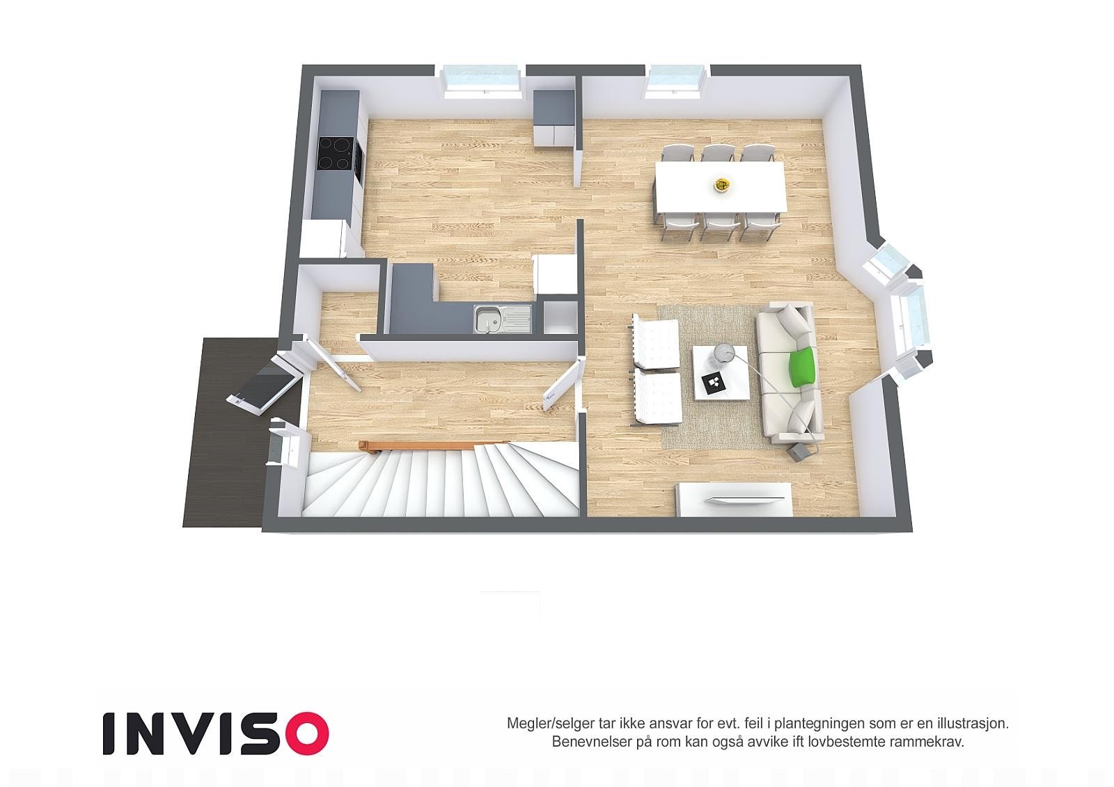 Stue og kjøkken Galleribilde