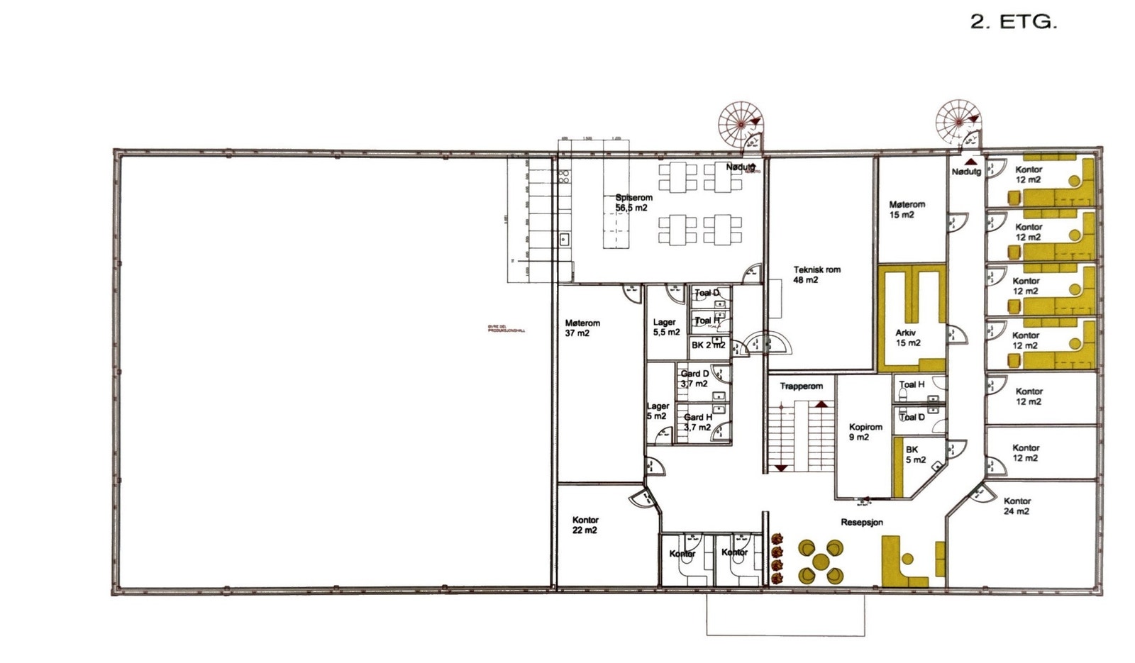 Plantegning 2 etg Galleribilde
