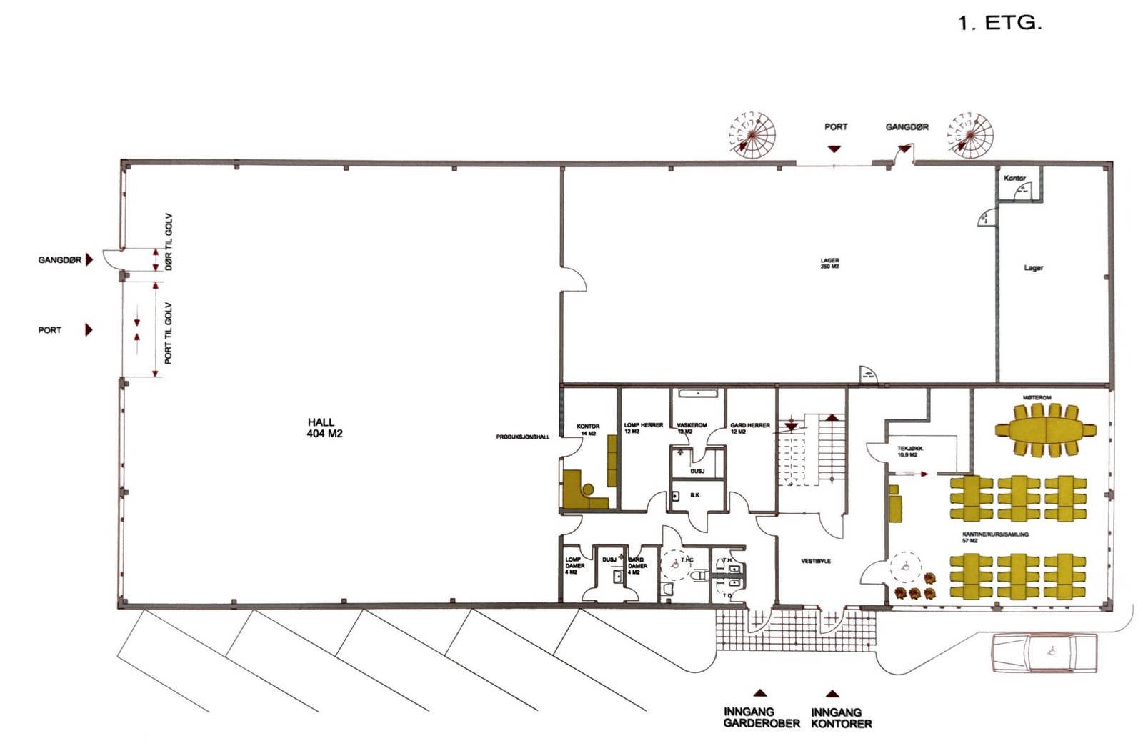 Plantegning 1 etg Galleribilde