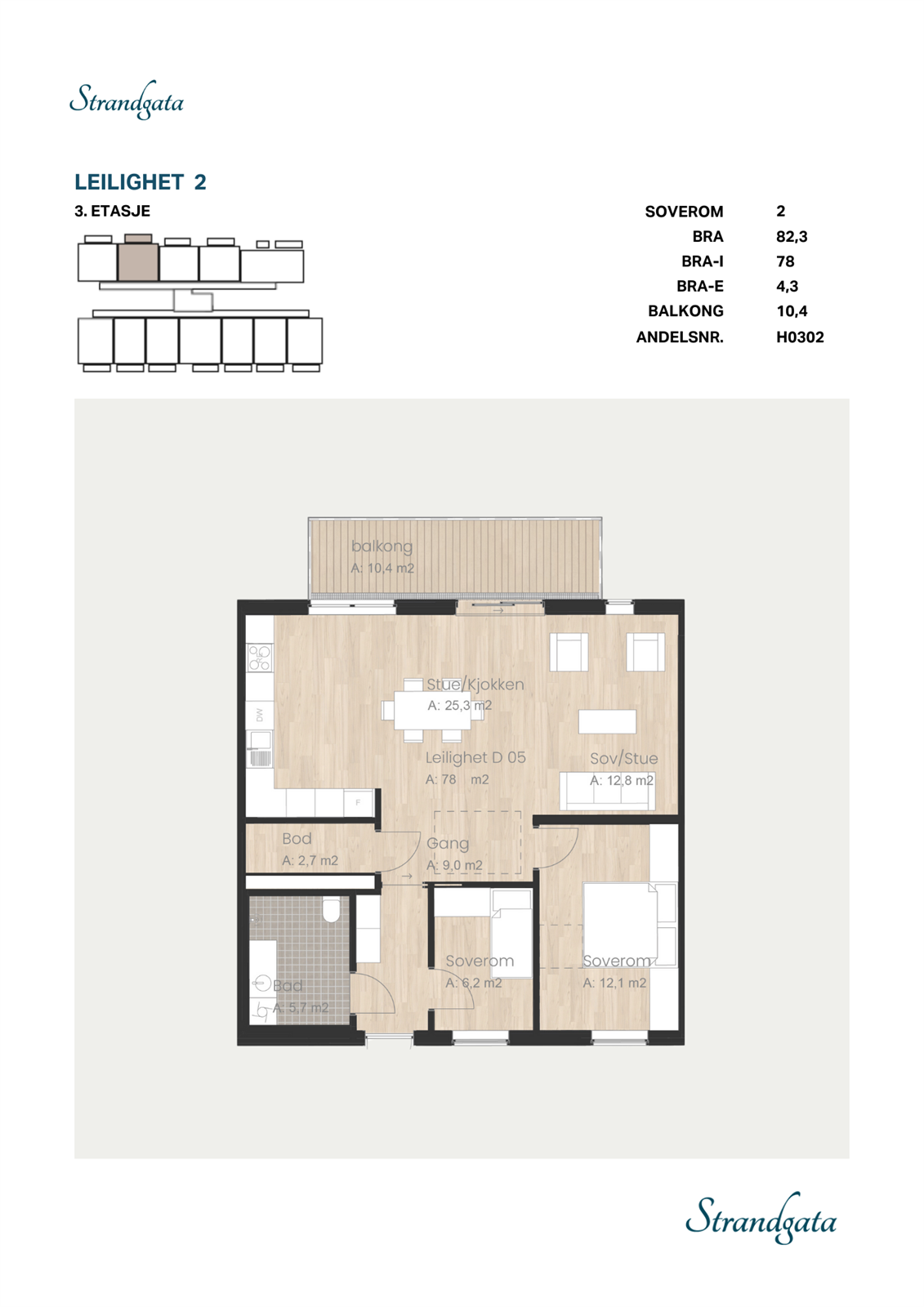 Plantegning andel 2 Galleribilde
