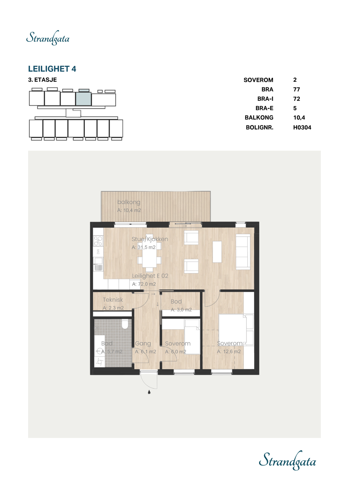Plantegning andel 4 Galleribilde