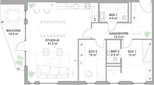 Plantegning Galleribilde
