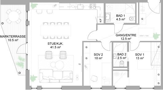 Plantegning Galleribilde
