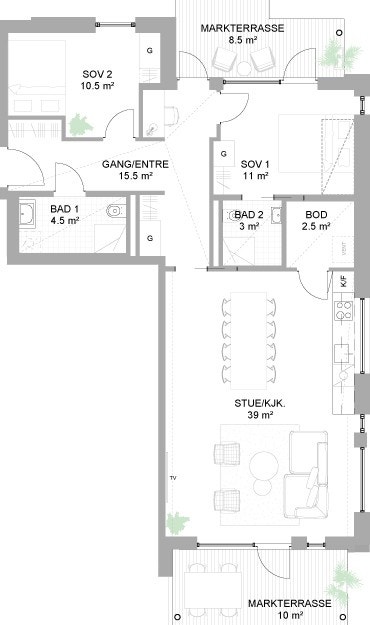 Plantegning Galleribilde