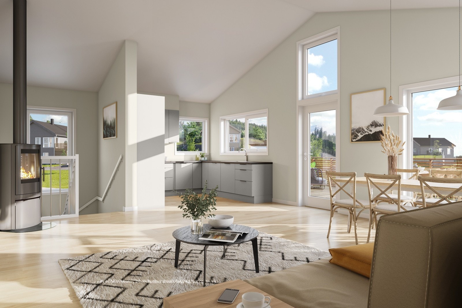 Illustrasjon - Stue - nr. 18, 20 og 22 Galleribilde