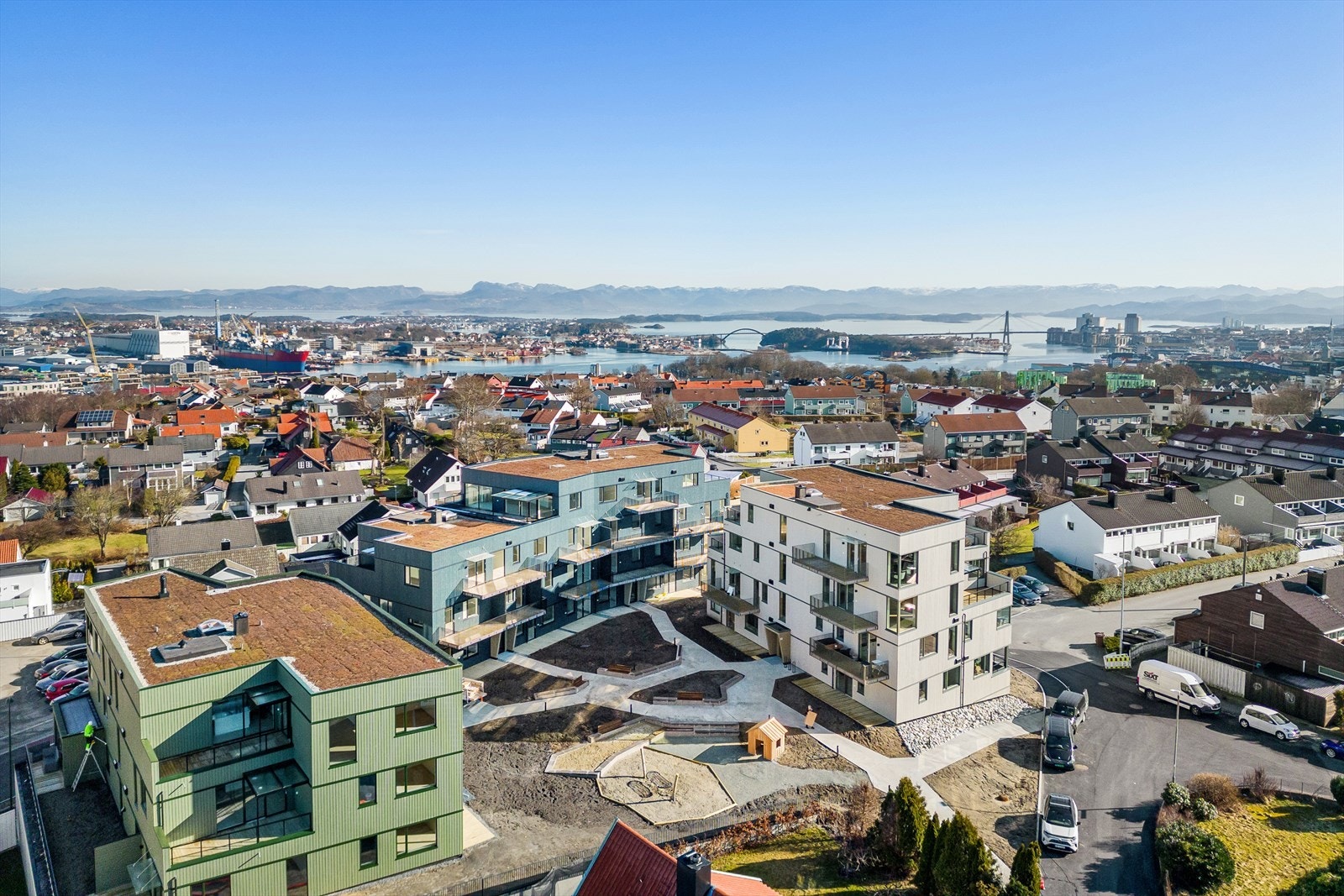 Otterbechkvartalet består av tre bygg vendt mot en koselig bakgård. Galleribilde