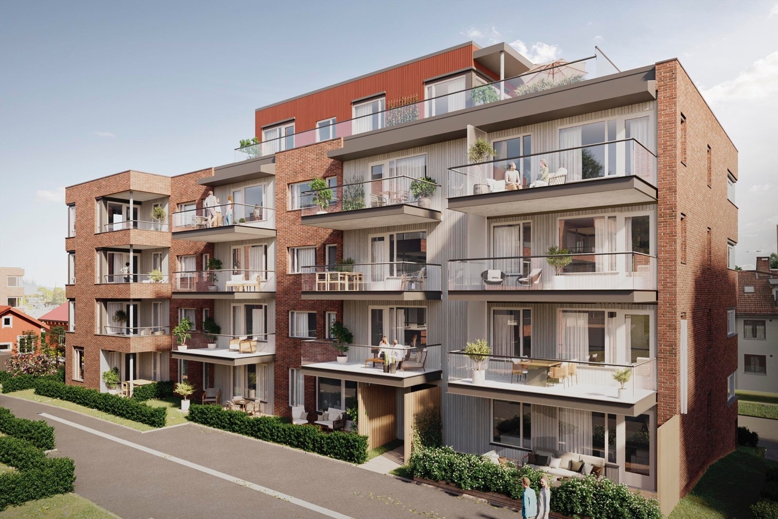 Hus F fra vest Galleribilde