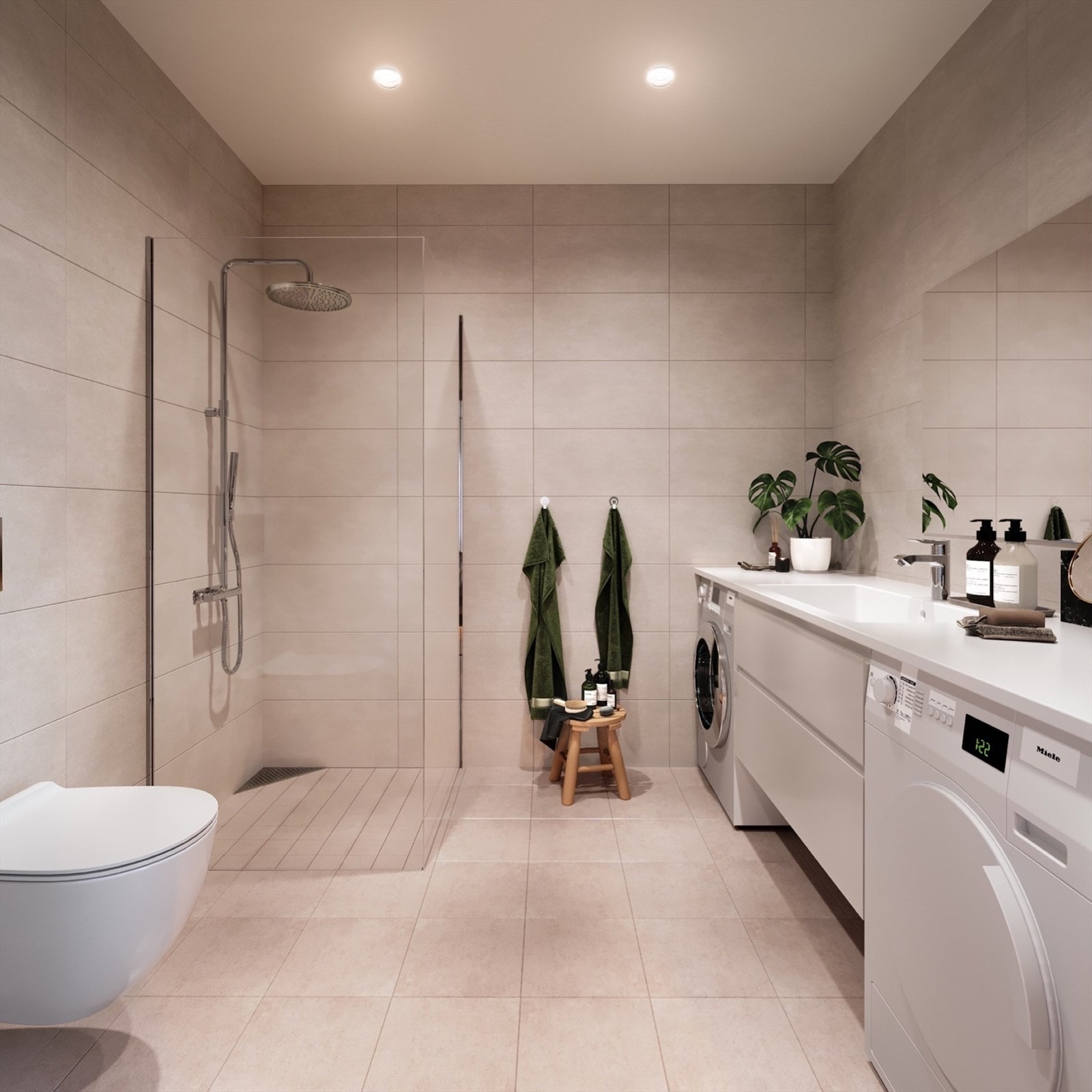 Delikate flislagte bad Galleribilde