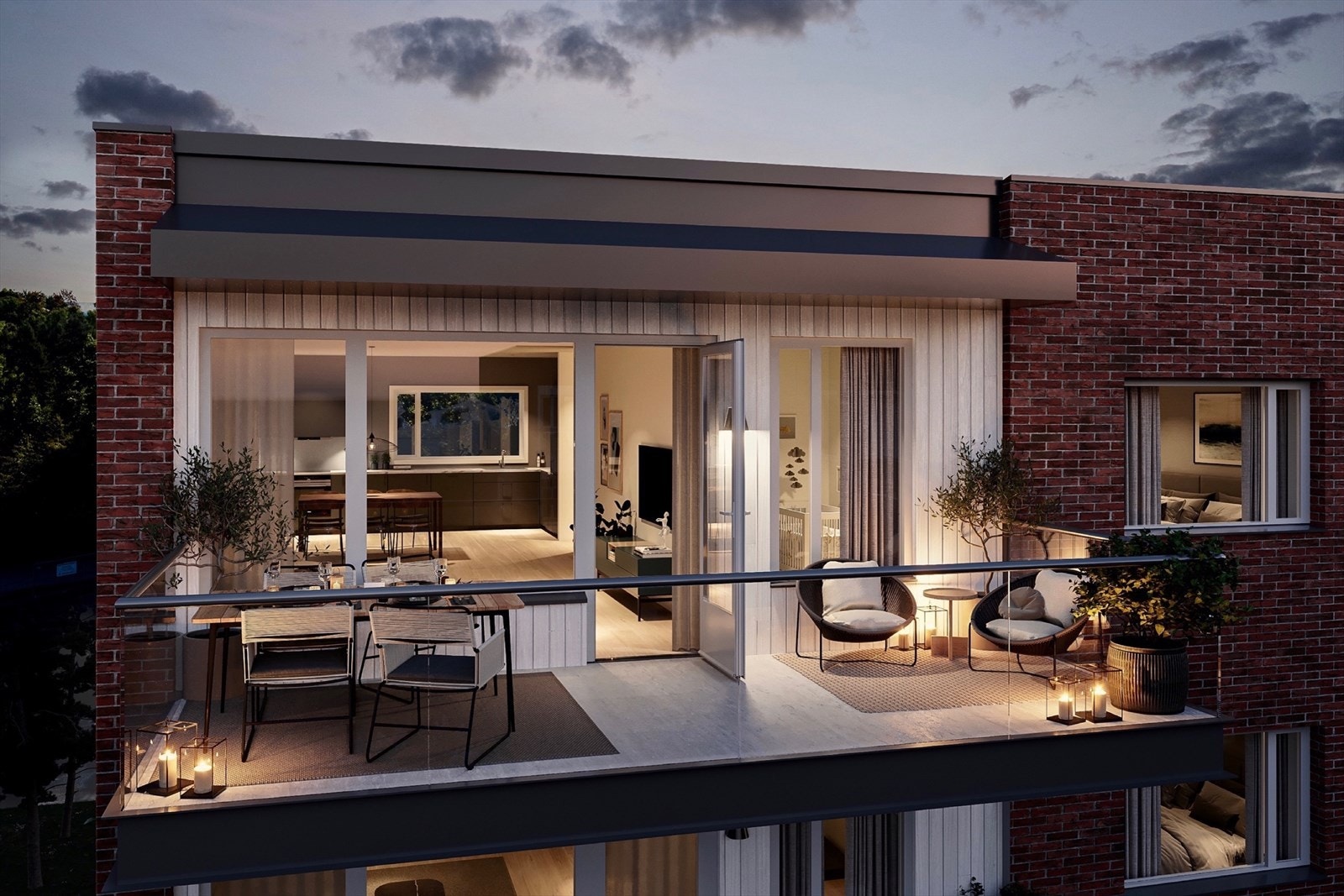 Kveldsstemning i toppleiligheten Galleribilde