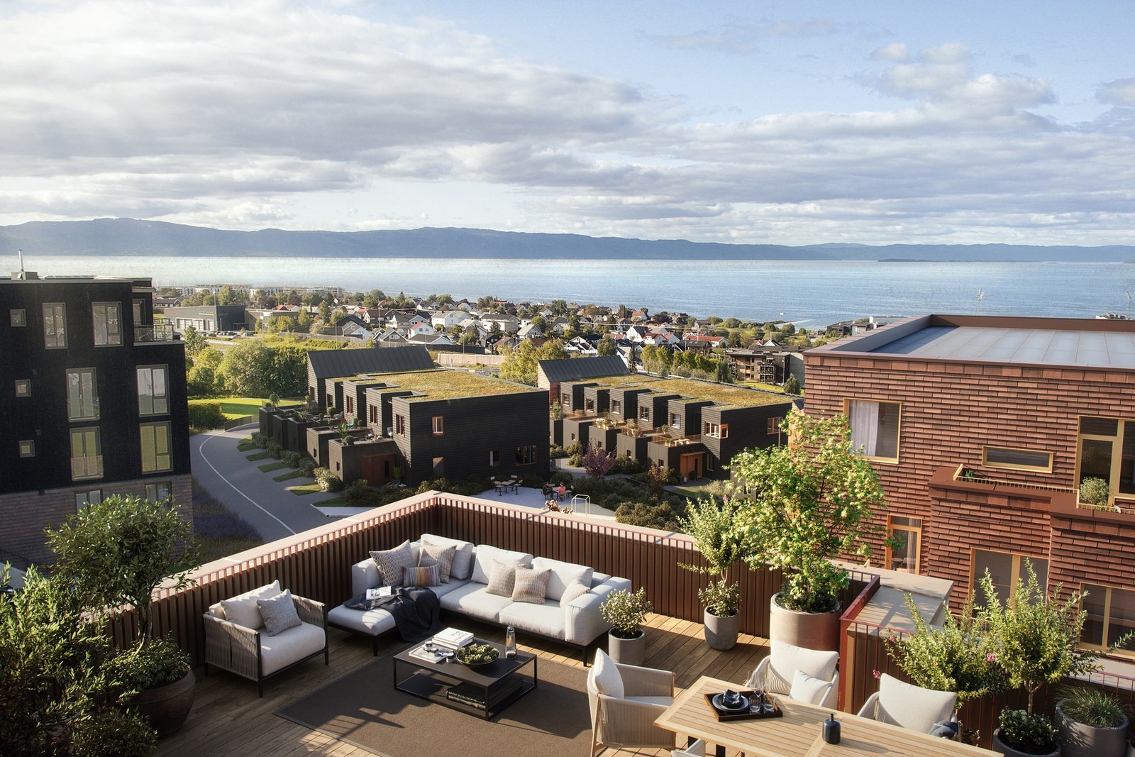 Leiligheten vil få en fantastisk panoramautsikt mot fjorden. Illustrasjon, avvik vil forekomme. Galleribilde