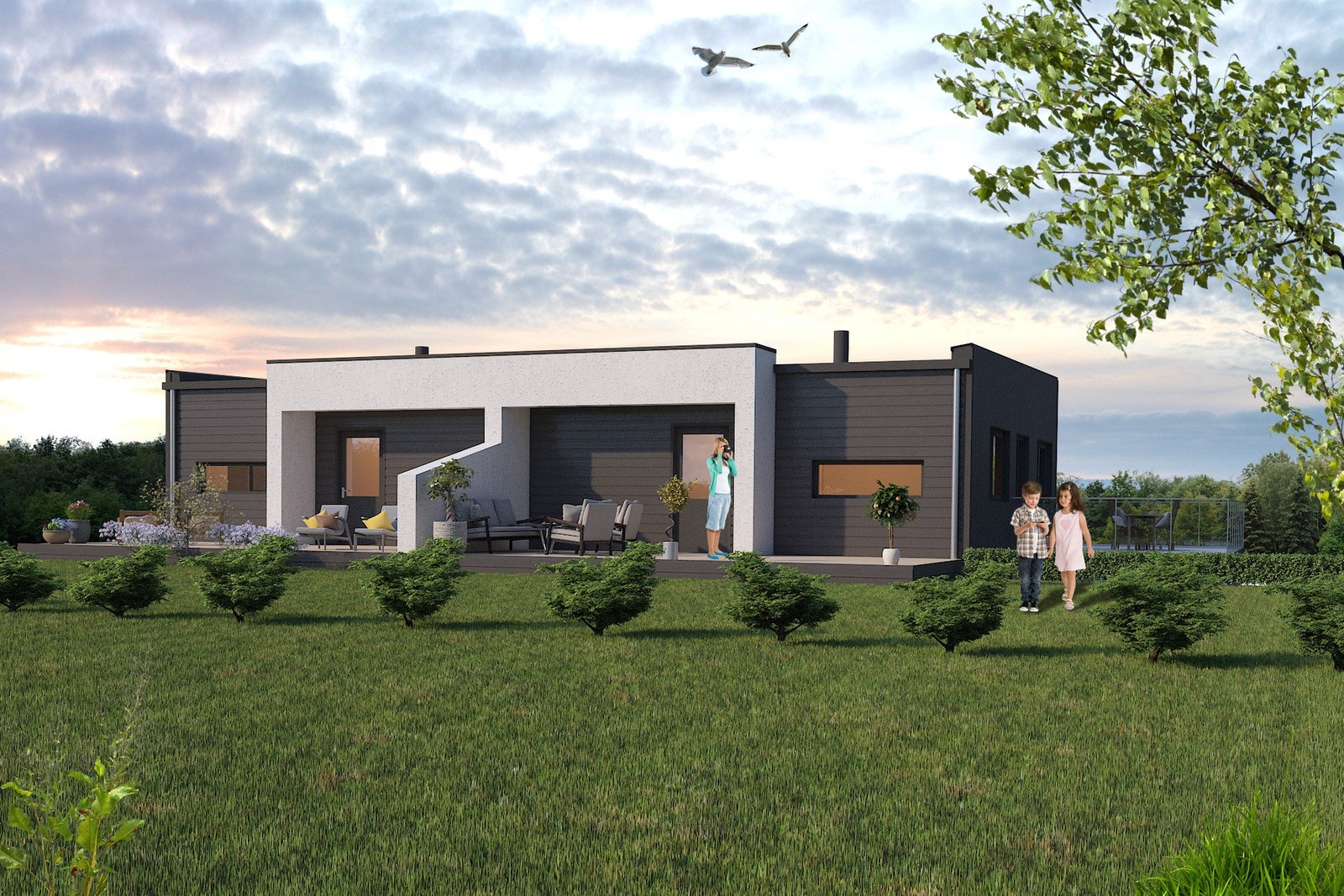 Bakside av bygget (Illustrasjon - endringer kan forekomme) Galleribilde