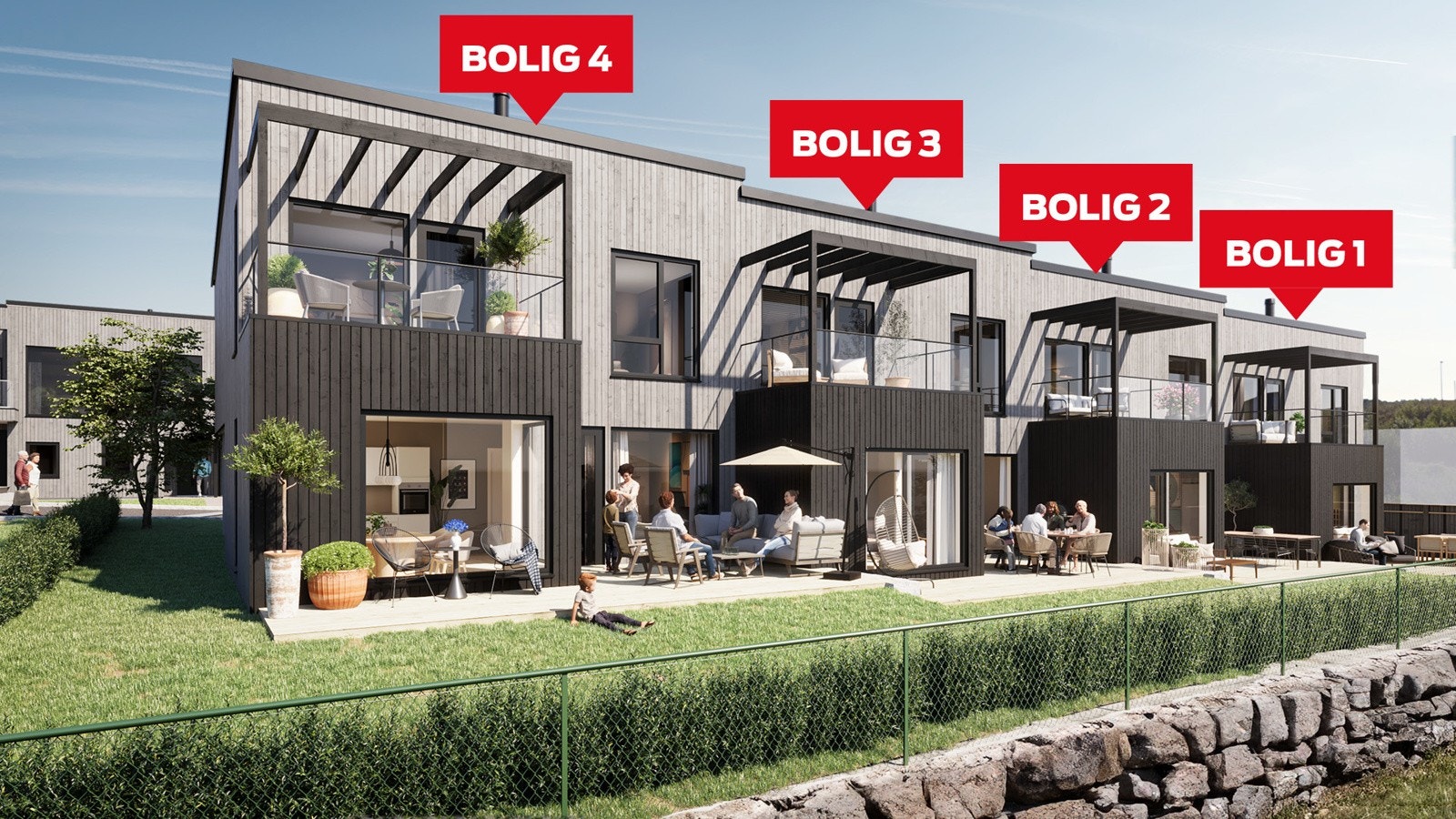 Øster Hus 1182 sf Vedafjell Markering av enheter2 Galleribilde