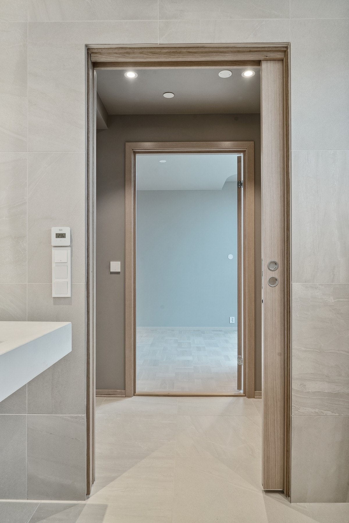 I mellom badet og soverommet er det mulig å etablere en walk-in garderobe. Galleribilde