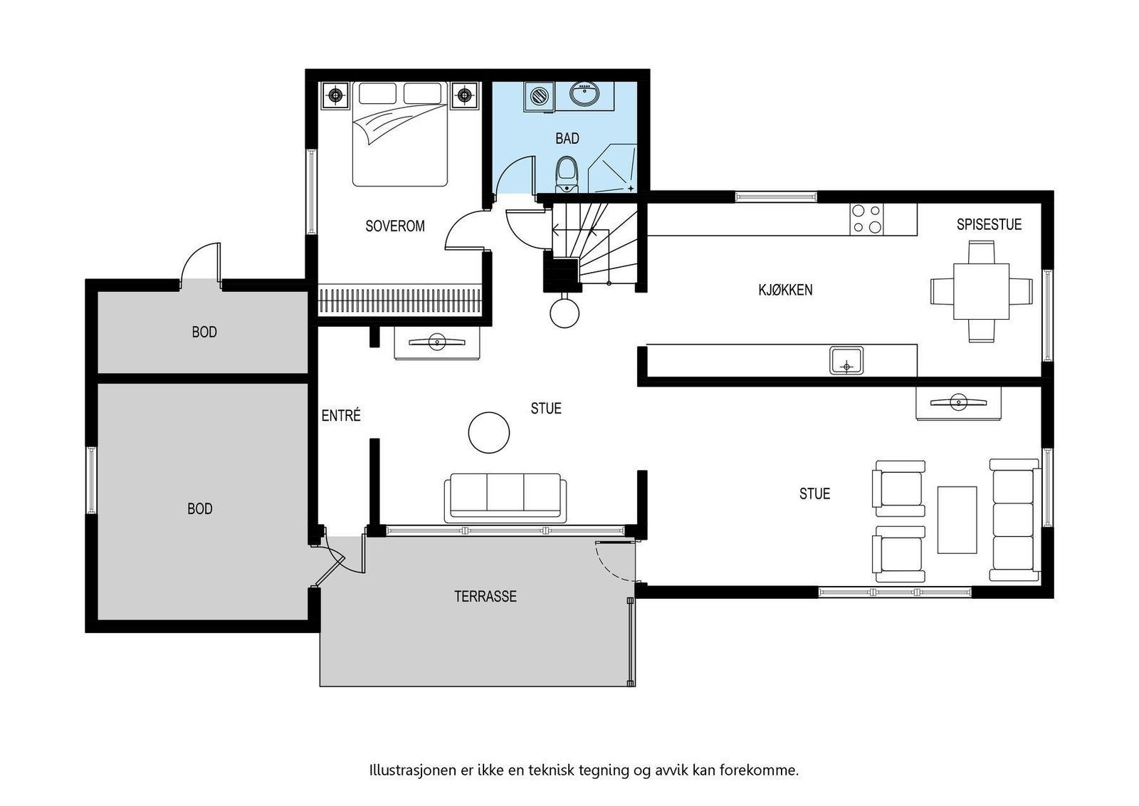 plan etasje 1 Galleribilde