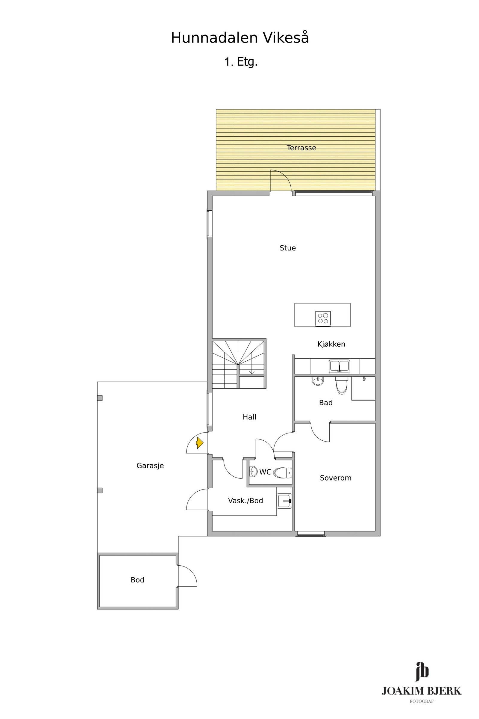 Plantegning 1.etg Galleribilde