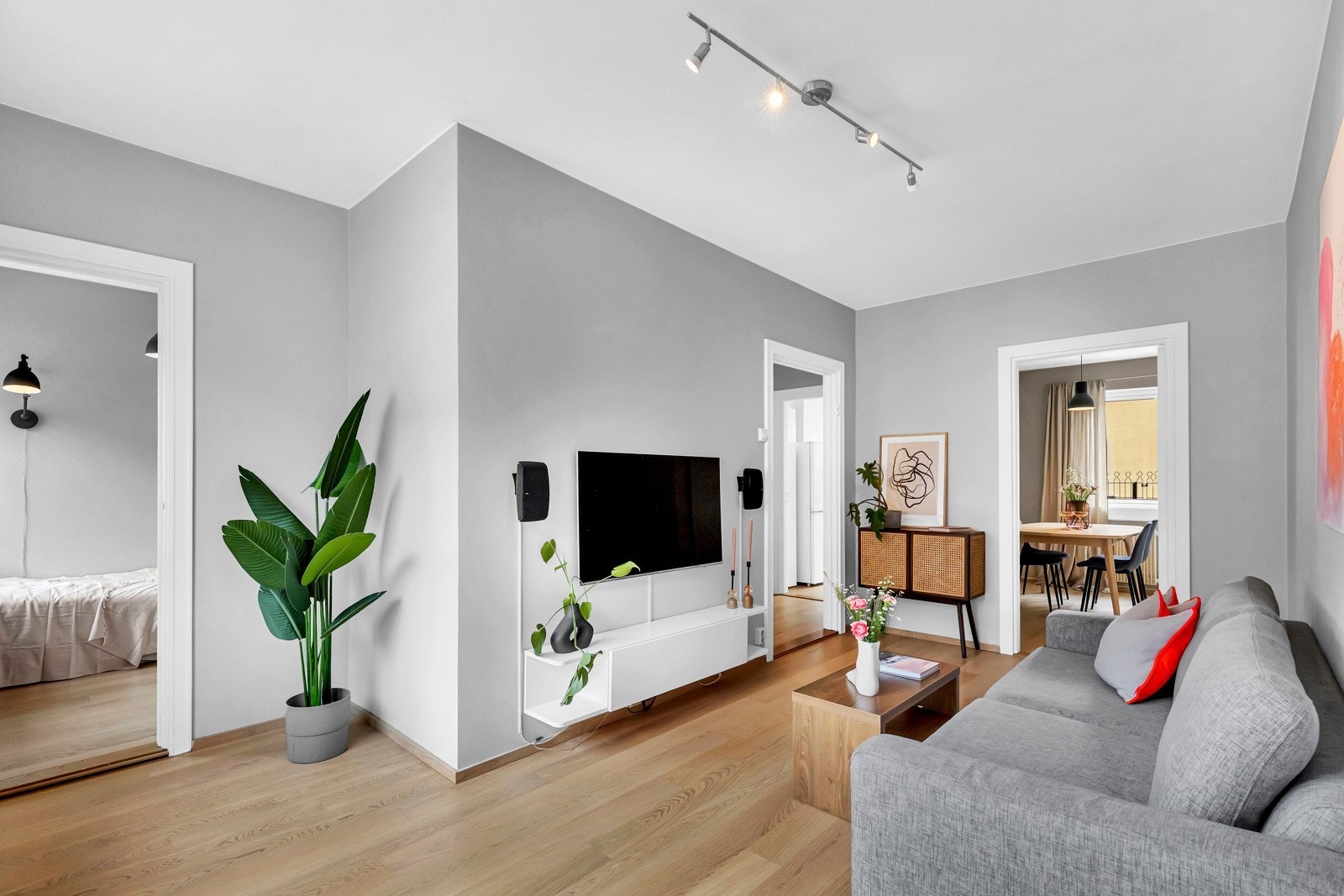 Stue med TV og Sonos anlegg (ikke avbildet) Galleribilde
