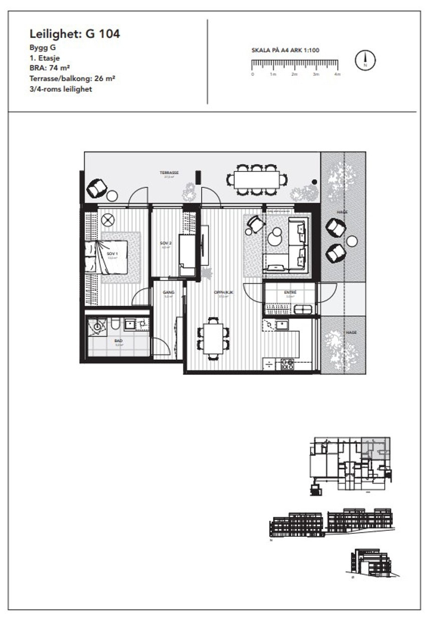 Plantegning leil 104 Galleribilde