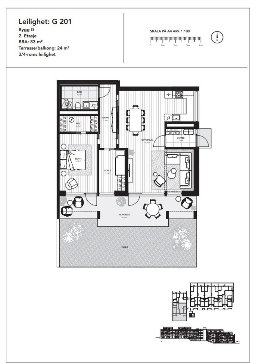 Plantegning leil 201 Galleribilde