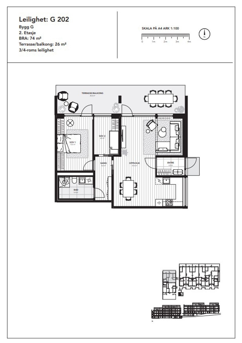 Plantegning leil 202 Galleribilde