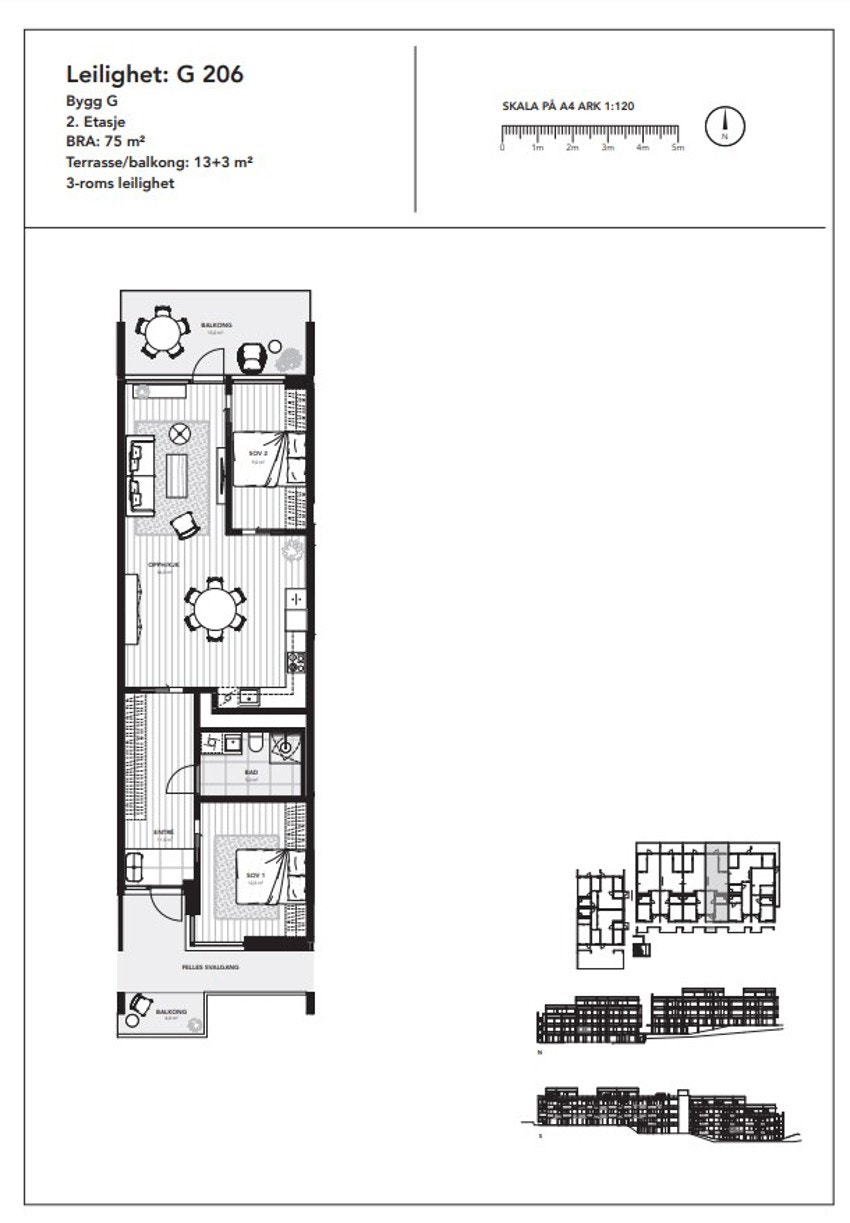 Plantegning leil 206 Galleribilde