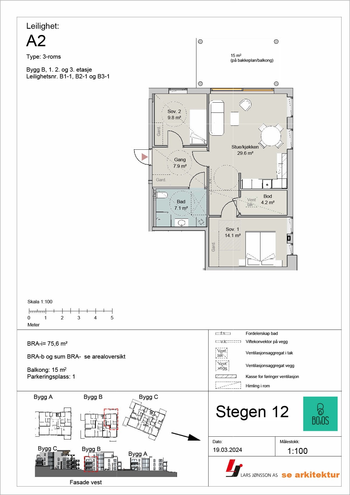 Leilighet A-2 - B1-1, B2-1. B3-1 Galleribilde