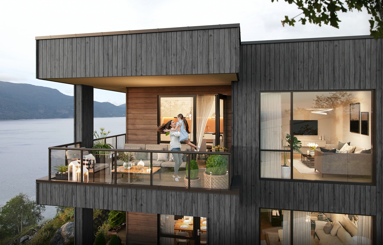 Fra leilighetene er det panoramautsikt og gode solforhold. Galleribilde