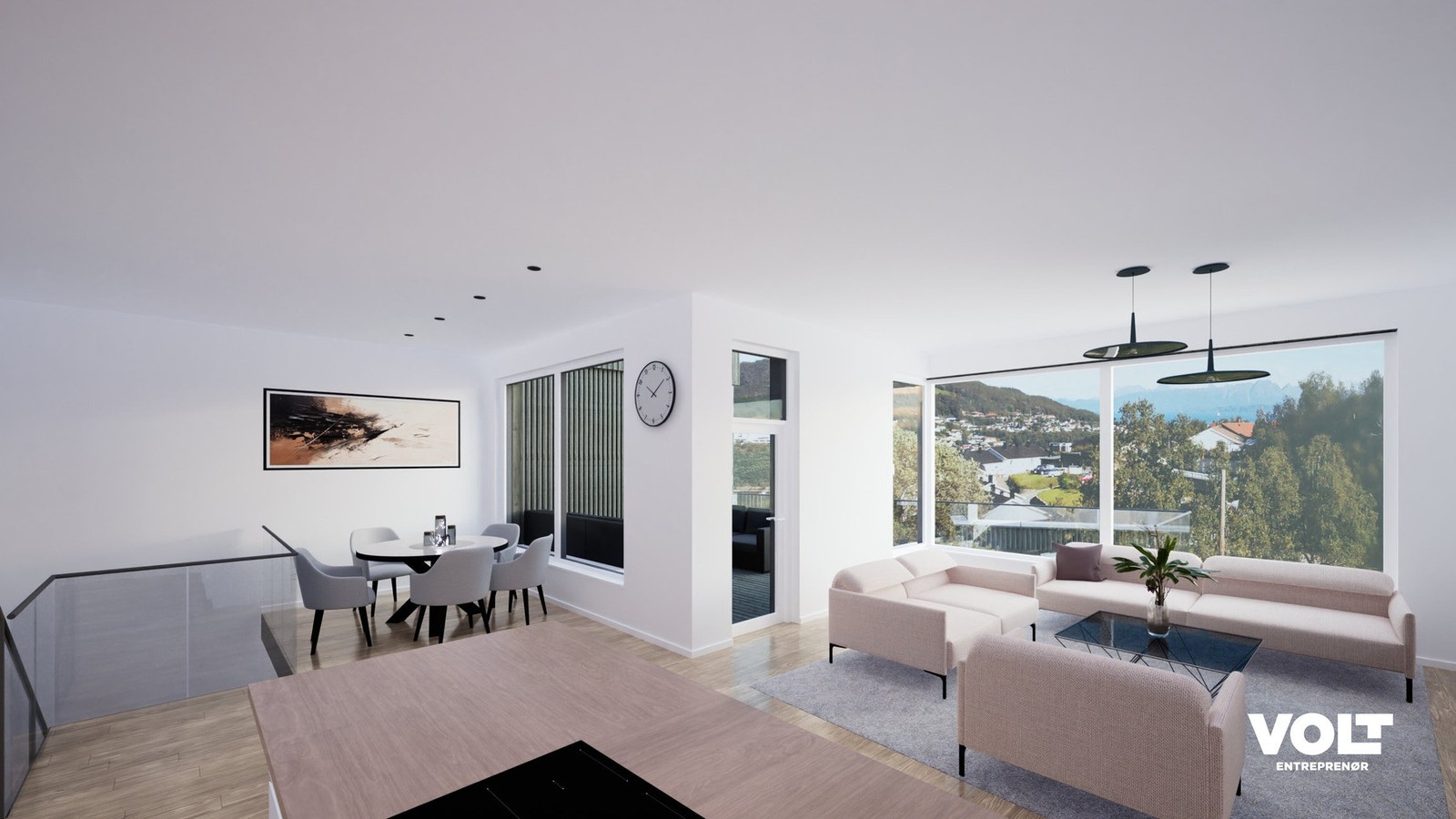 Utsikt fra rekkehus. Galleribilde