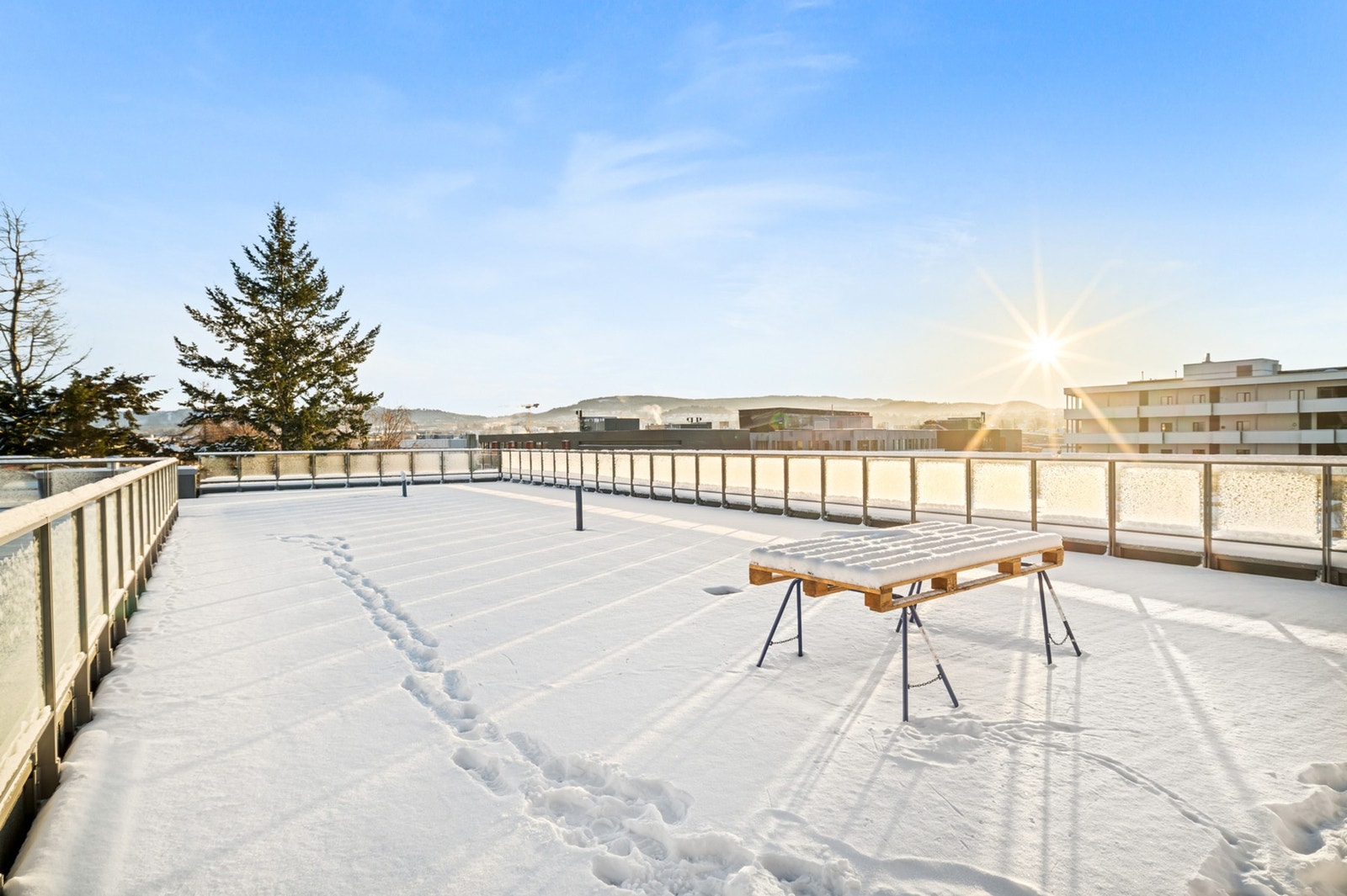 Det vil bli opparbeidet en herlig takterrasse for beboerne. Galleribilde