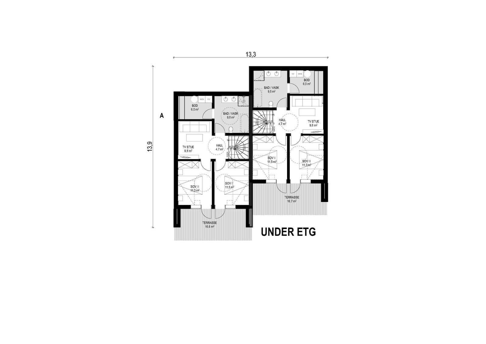 Kjeller på leilighet 10A, 10B, 16A og 16B Galleribilde