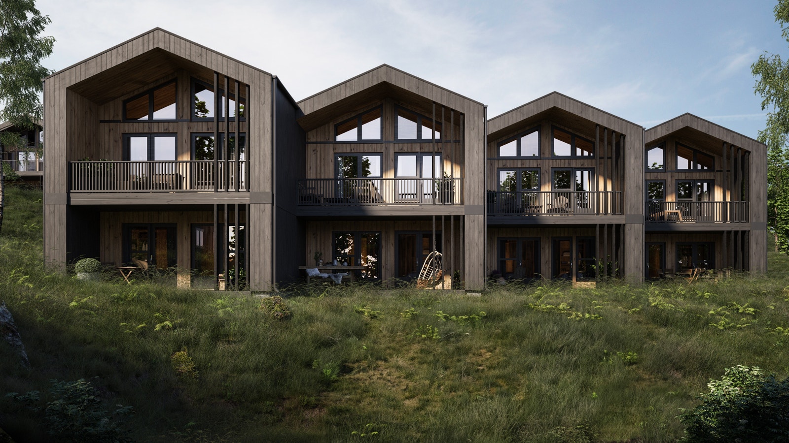 Frigarden - Illustrasjonsbilde FG4 sommer (leilighet 28D, 28C, 28B og 28A) Galleribilde