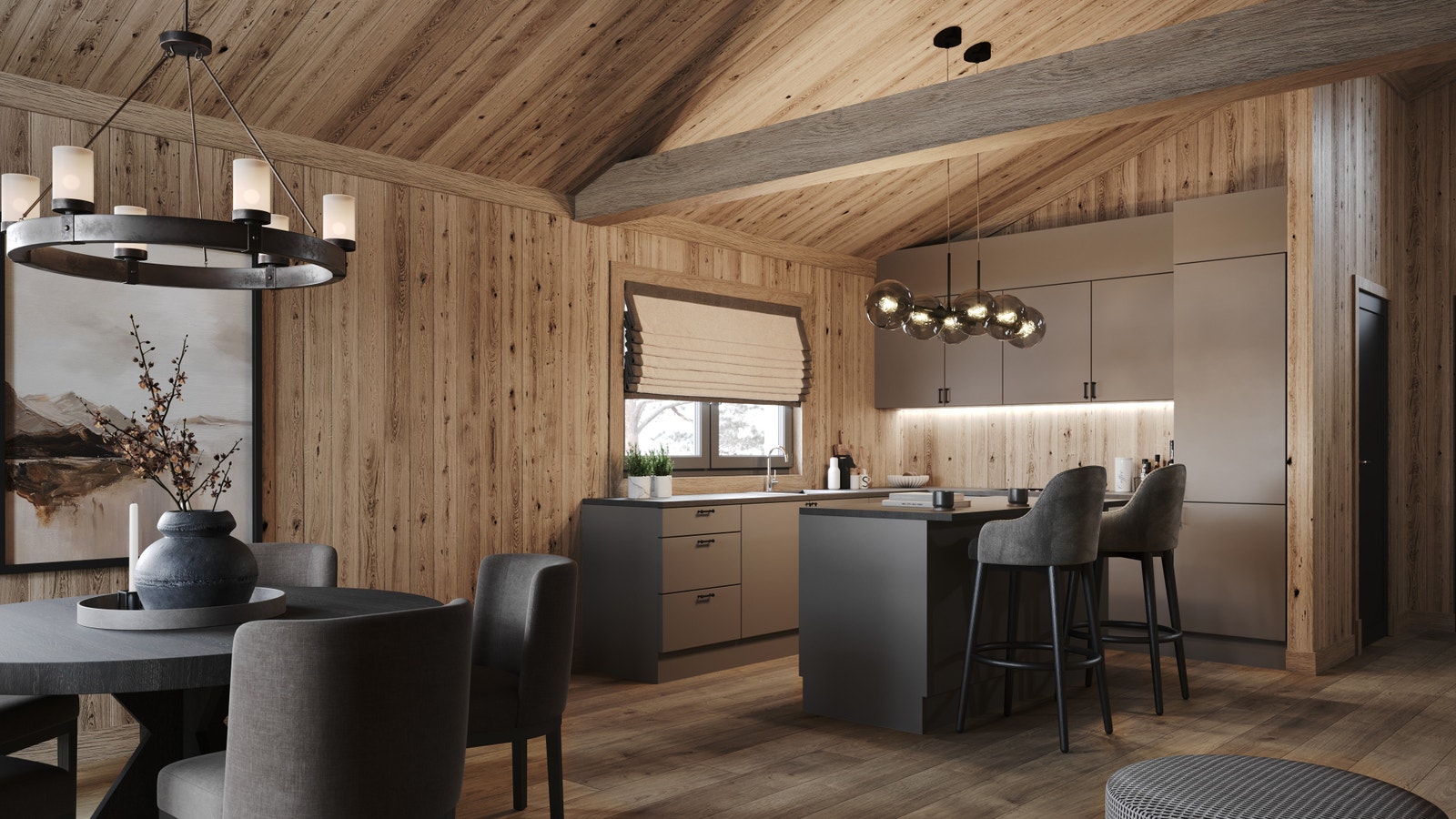 Frigarden - Illustrasjonsbilde stue/kjøkken FG3, leilighet 26C Galleribilde