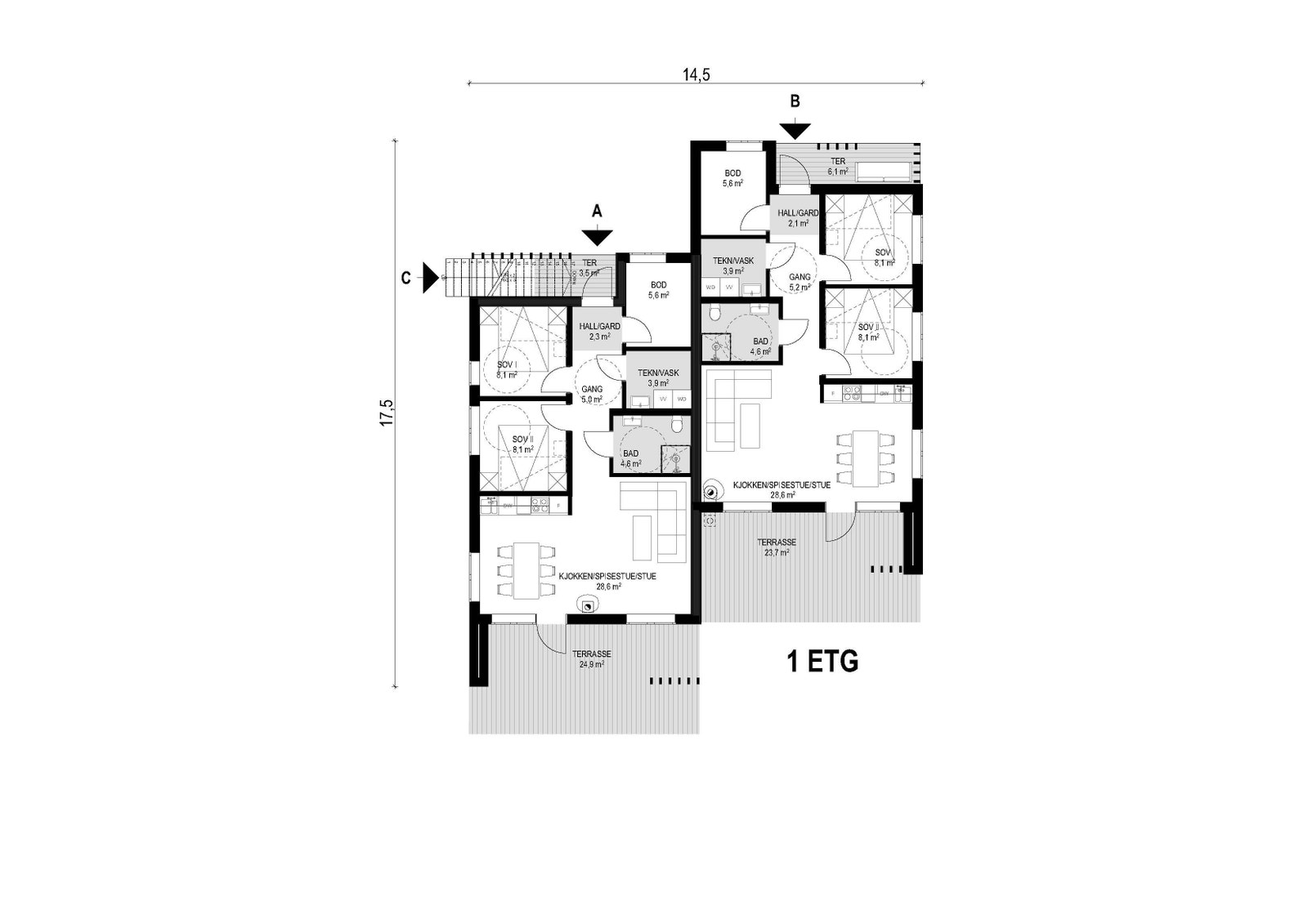 FG 3 - Leilighet 26A & 26B Galleribilde