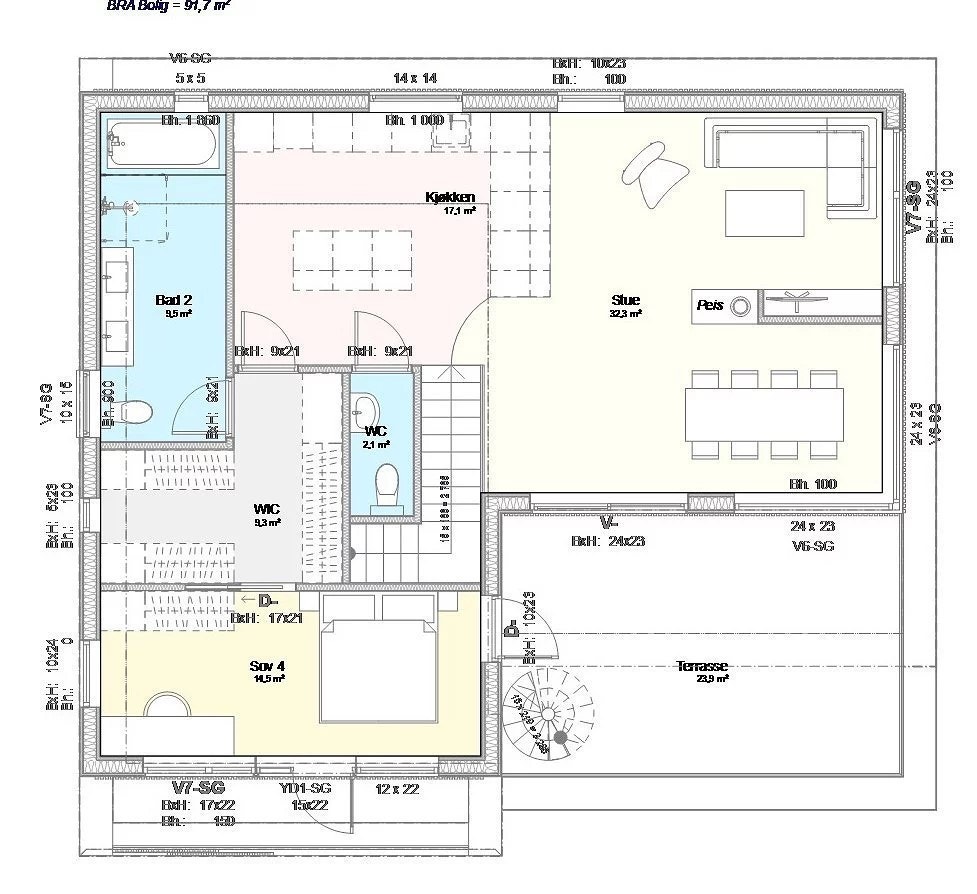 Veiledende planskisse for hus 5 Galleribilde