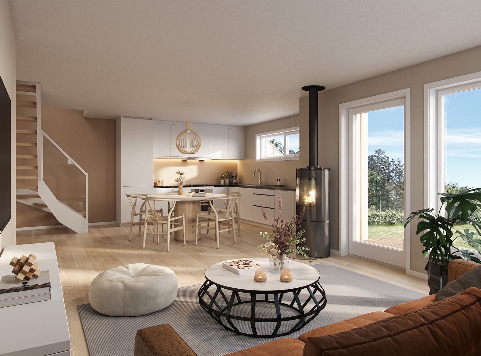 Illustrasjon av stue- Ospeliveien 2 Galleribilde