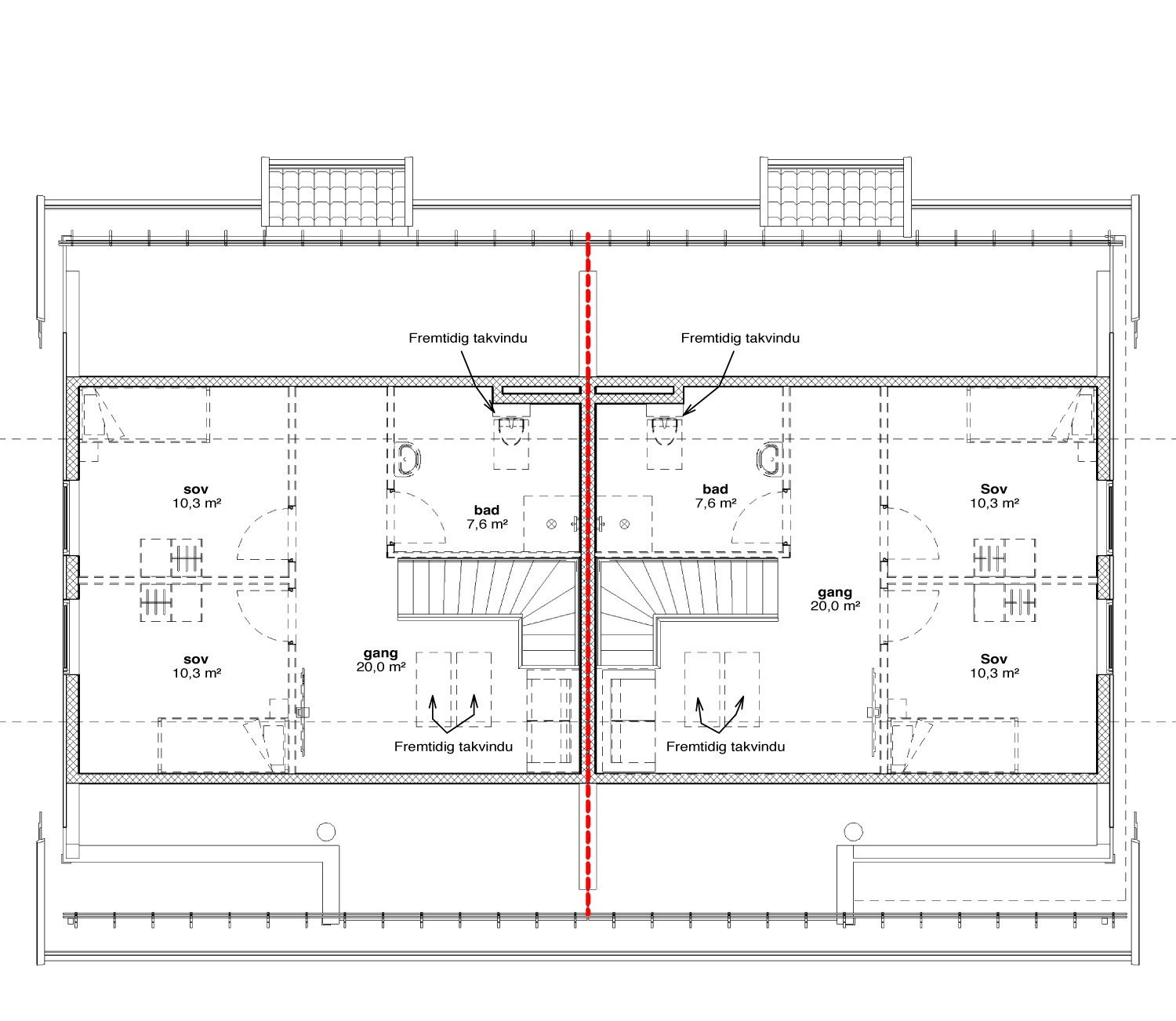 Plantegning av mulig 2 etg. Galleribilde
