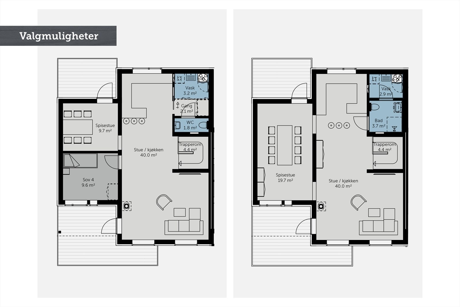 Valgfri og kostnadsfri plantegning. Galleribilde