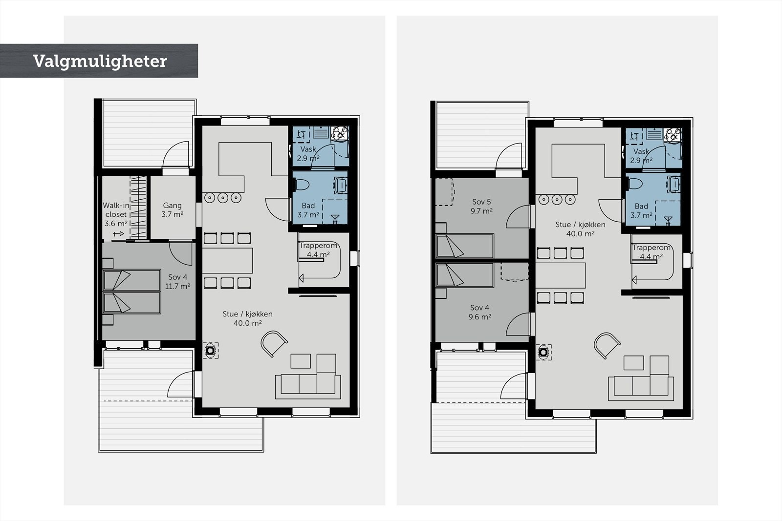 Valgfri og kostnadsfri plantegning. Galleribilde