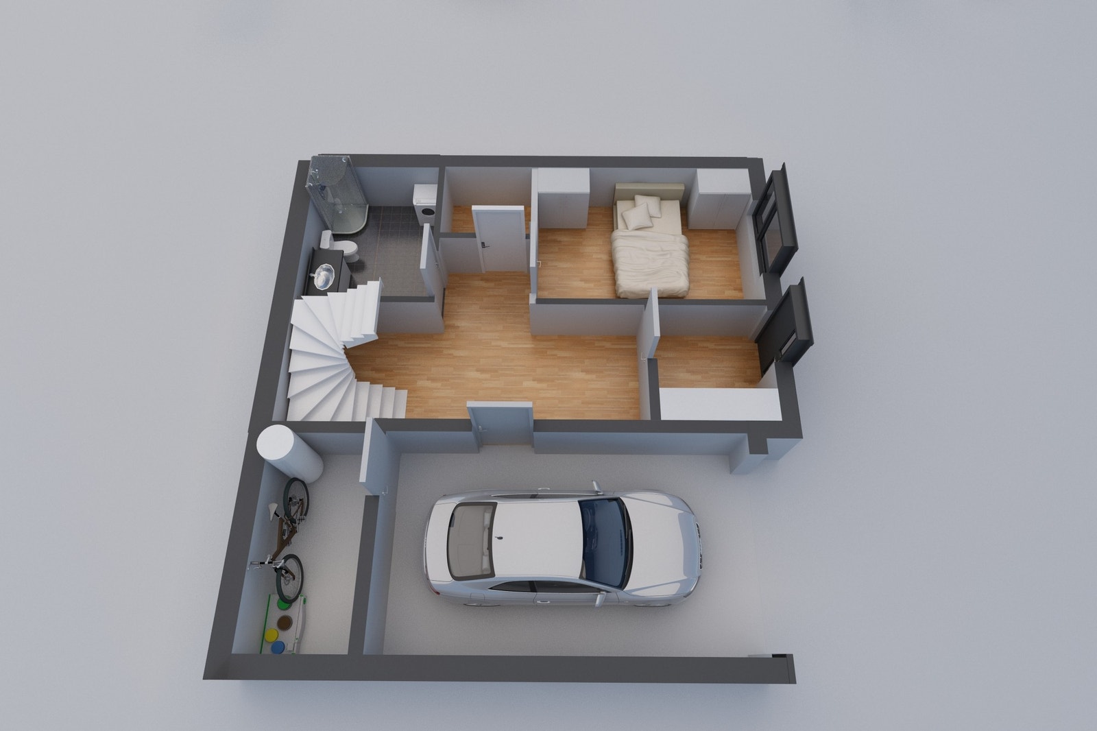 Planløysing 3D 1.etg. Galleribilde
