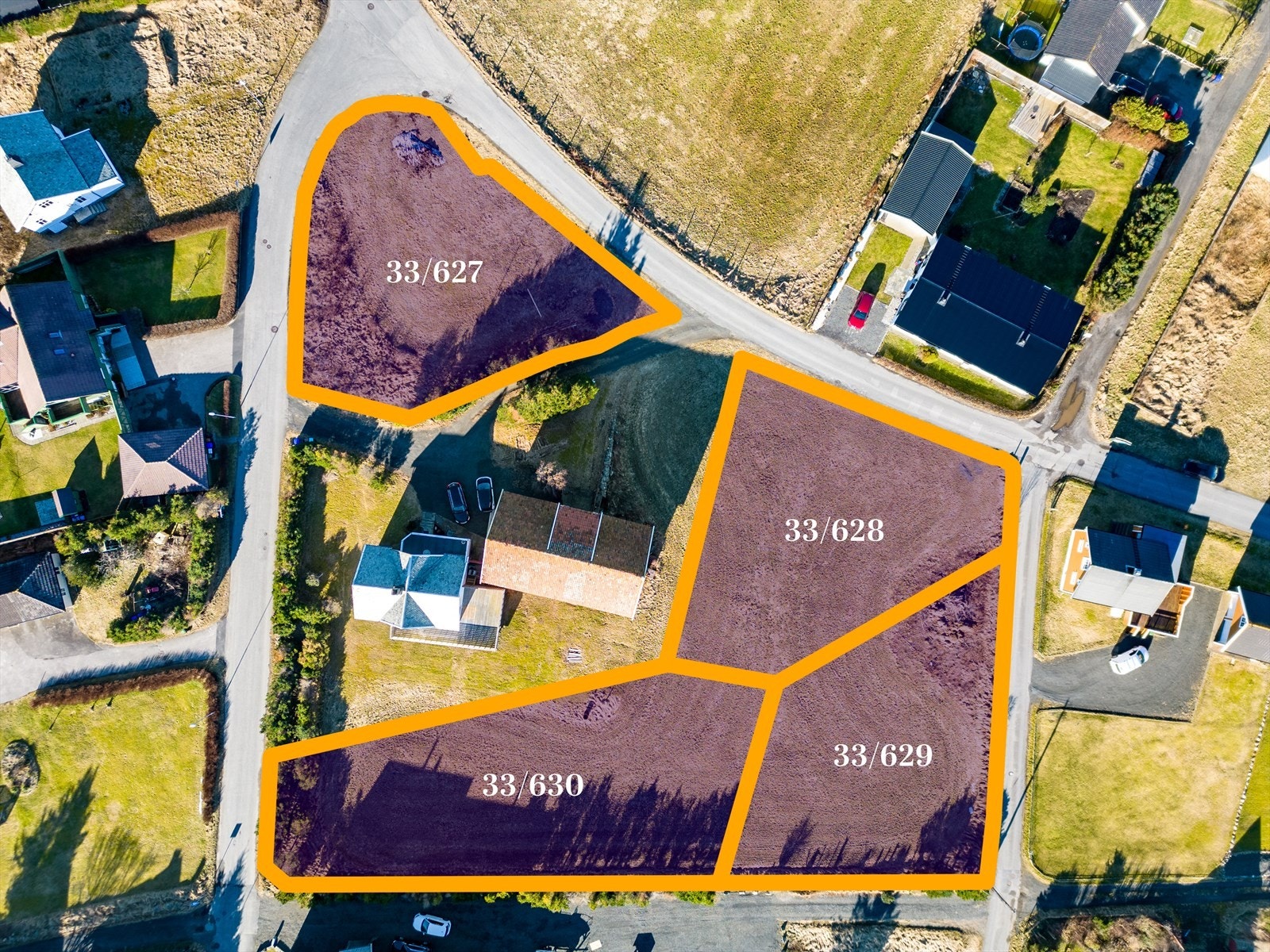 Tomter for salg på Tjørve. Tomt 33/630 er foreløpig ikke for salg. Galleribilde